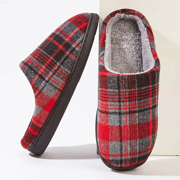 Cozy Feet, Happy Heart: Plaid Furry Slippers 🧦