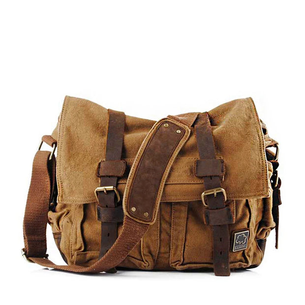 Fashion Messenger Bag - Vintage Leather Canvas Crossbody Bag for Men & Women 🌟