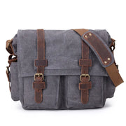 Fashion Messenger Bag - Vintage Leather Canvas Crossbody Bag for Men & Women 🌟