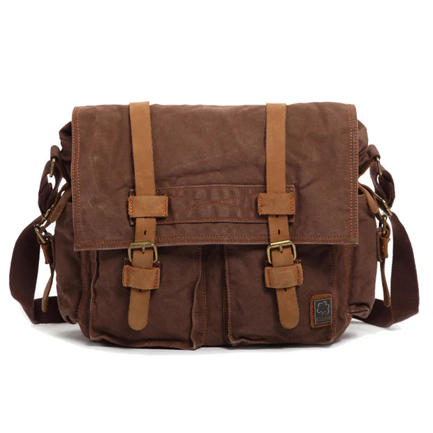 Fashion Messenger Bag - Vintage Leather Canvas Crossbody Bag for Men & Women 🌟
