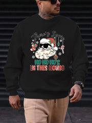 Hoodies Men's Christmas White Santa Claus Graphic Print Soft Warm HighQuality Cute Funny Breathable Festive Holiday Casual Top