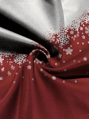 2025 Men's Autumn New Gradient Snowflake Print Soft and Comfortable Drawstring Pants Outdoor Party Festival Clothing