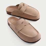 Summer Suede Clogs Slippers Women Clogs Slippers Outdoor Nonslip Beach Sandals UnisexCork Clogs Slippers With Adjustable Buckle