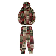 Festive Christmas Hoodies Pants with Holiday Patterns Santa Reindeer Snowman Trees Loungewear Holiday Season Gifts Fall Winter
