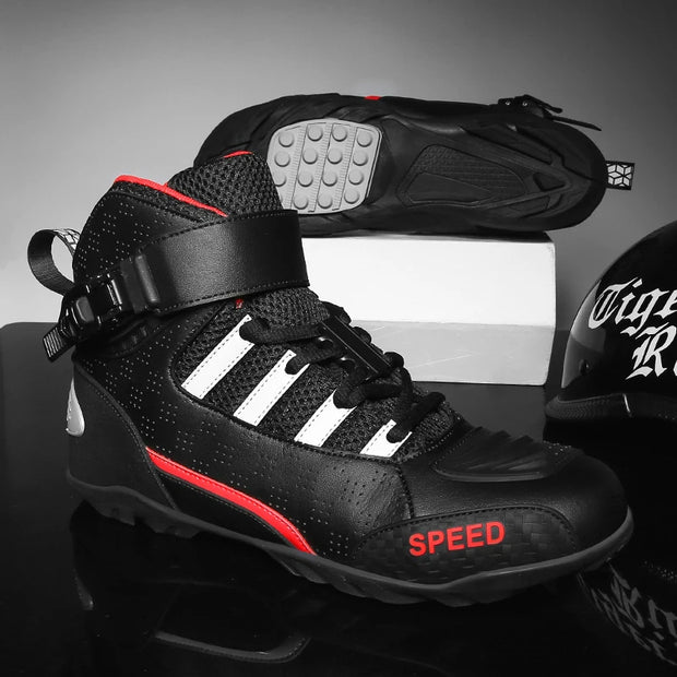 Motorcycle Boots Men Motor Motorbike Riding Shoes Anti-fall Motorcycle Shoes Motocross Off-Road Racing Boots