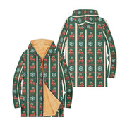 Cozy Christmas Fleece Pullover Hoodie Festive Snowman Reindeer Snowflake Long Sleeve Ugly Xmas Sweater Style Tops for Women Men