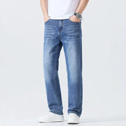 Men’s Summer Thin Straight-Leg Breathable Denim Pants