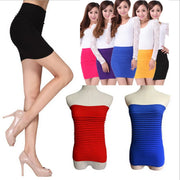 Summer Women High Waist Skirt Solid Color Elastic Pleated Skirt For Office Lady Draped Slim Mini Skirt Sexy Lady Pencil Skirts