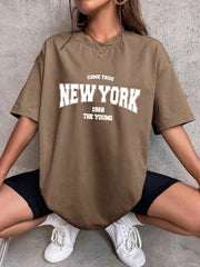 When 1968 The New York Is Young Cotton Woman Tshirts Oversize Daily Tshirts Creativity Streettshirt Individual Casual Clothes