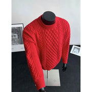 Cozy Winter Jumper Unisex Oversized Christmas Sweater Men Women Soft Casual Knit Pullover Long Sleeve Top for Cold Weather M-3XL