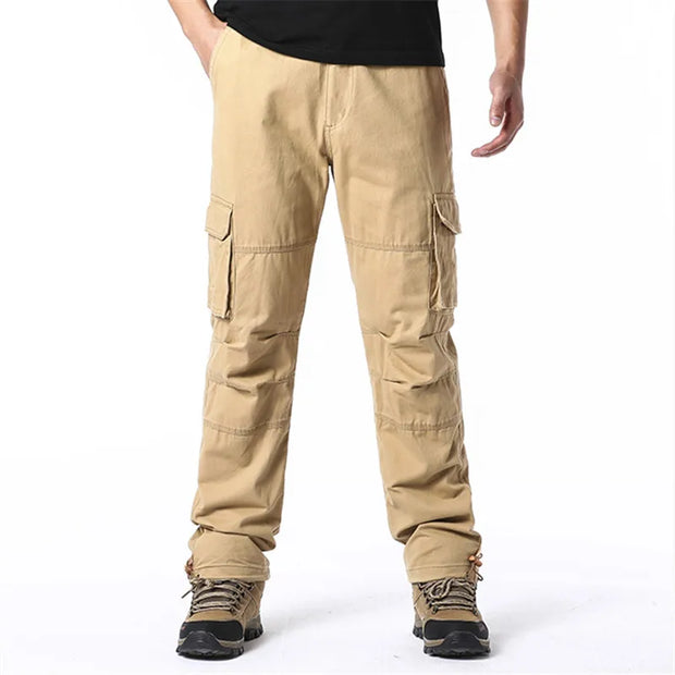 Men’s Large-Pocket Loose Tactical Overalls