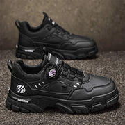 Men's boots autumn and winter new rotating shoelaces fashion casual boots youth outdoor boots anti slip soft sole workwear boots