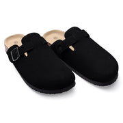 Summer Suede Clogs Slippers Women Clogs Slippers Outdoor Nonslip Beach Sandals UnisexCork Clogs Slippers With Adjustable Buckle