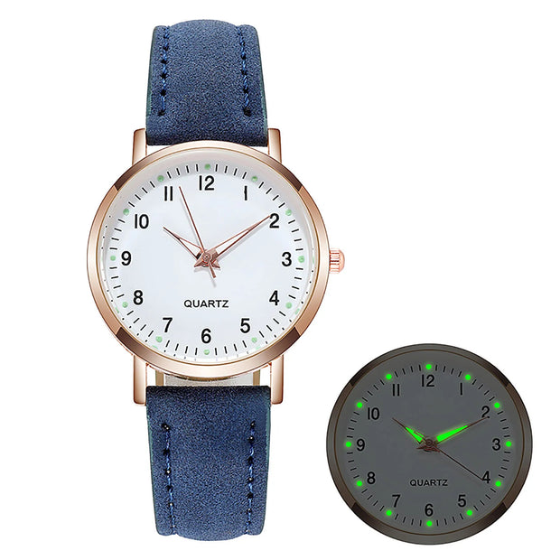 Women’s Luxury Leather Analog Quartz Watch