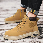 Ankle Boots Men Retro Work Shoes Autumn Winter Thick Bottom High Top Outdoor Boots Leather Waterproof High Quality Chelsea Boots