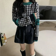 Vintage Sweaters for Women Cute Ladies Sweater with Headings Autumn 2025 Trend Knitted Harajuku Crochet Kawaii Cashmere Tops New