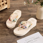 2025 Fashion Women Flip Flops Summer Beach Platform Slippers Casual Outside Wedges Sandals Summer Women Shoes