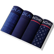 4pcs Boxer Shorts Men's Panties Homme Underpants Boxershorts Underwear for Man Cotton Male Couple Sexy Set Calecon Lot Soft Box