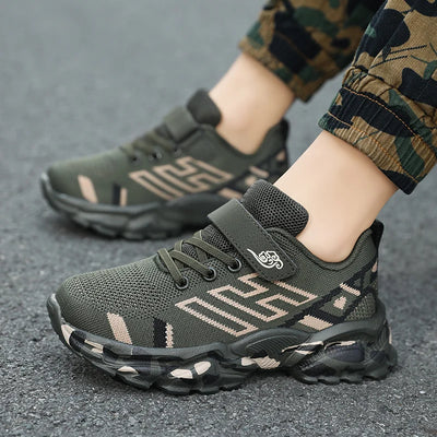 Children Sneaker Boys Casual Shoes Camouflage Student Walking Shoes Non-slip Girl Lightweight Outdoor Sports Tennis Footwear