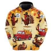 2026   Thanksgiving Hoodies for Men Pullover Sweatshirts, 3D Turkey Fleece Hooded Sweatshirt Series