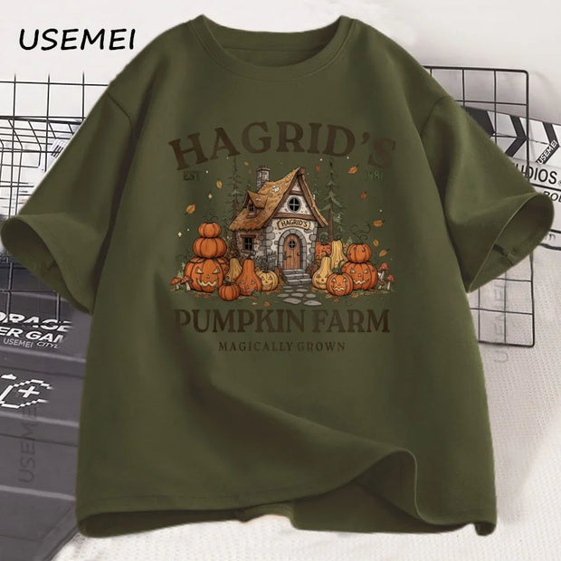 Fall Season T-shirt Autumn Pumpkin Retro Fall Vibes T Shirt Fall Girl Pumpkin Printed Tshirt Causal Cotton Short Sleeve Tees