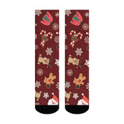 Colorful Christmas themed men's socks Harajuku color happy fun cute reindeer, gingerbread man socks Christmas gift
