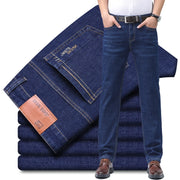 Men’s Summer Micro-Elastic Straight-Leg Denim Pants