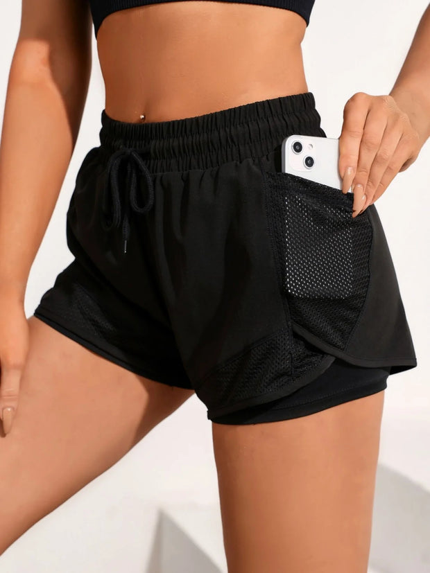 Gym training, running, high waist, breathable exercise, elastic fitness, daily wear of yoga shorts