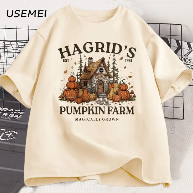 Fall Season T-shirt Autumn Pumpkin Retro Fall Vibes T Shirt Fall Girl Pumpkin Printed Tshirt Causal Cotton Short Sleeve Tees