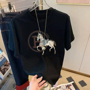 White Ladies New Summer Versatile Women Clothing Fashion Harajuku Personality Graphic T Shirts Aesthetic Clothes Vintage Y2K Top