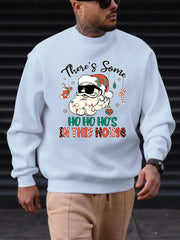 Hoodies Men's Christmas White Santa Claus Graphic Print Soft Warm HighQuality Cute Funny Breathable Festive Holiday Casual Top