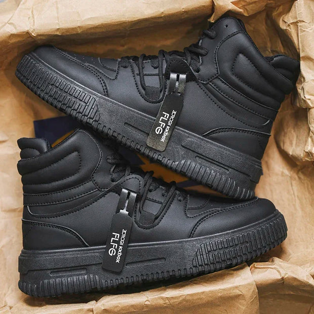 Casual Sneaker High-top Male Sneakers Loafers Shoes for Men Skateboard Sports and Leisure Wear-resistant Non-Slip All-match New