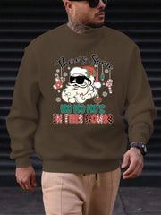 Hoodies Men's Christmas White Santa Claus Graphic Print Soft Warm HighQuality Cute Funny Breathable Festive Holiday Casual Top