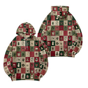 Festive Christmas Hoodies Pants with Holiday Patterns Santa Reindeer Snowman Trees Loungewear Holiday Season Gifts Fall Winter