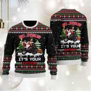 Funny Santa Claus Graphic Ugly Christmas Sweater For Men Fashion Autumn Winter 3D Printed Sweatshirt Casual Oversized Pullovers