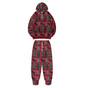 Festive Christmas Hoodies Pants with Holiday Patterns Santa Reindeer Snowman Trees Loungewear Holiday Season Gifts Fall Winter
