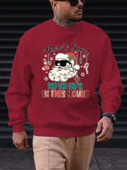 Hoodies Men's Christmas White Santa Claus Graphic Print Soft Warm HighQuality Cute Funny Breathable Festive Holiday Casual Top