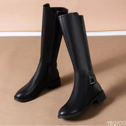 Long boots autumn winter trends anti slip wear-resistant versatile fashion boots simple comfortable daily women's shoes