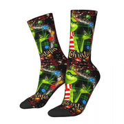 Cartoon Grinchh Xmas Socks Men's Women's Funny Happy Christmas Socks Hip Hop Spring Summer Autumn Winter Socks Gift