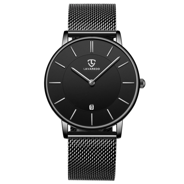 Men’s Minimalist Analog Watch – Date Display, Leather Strap, Fashion-Forward Simplicity