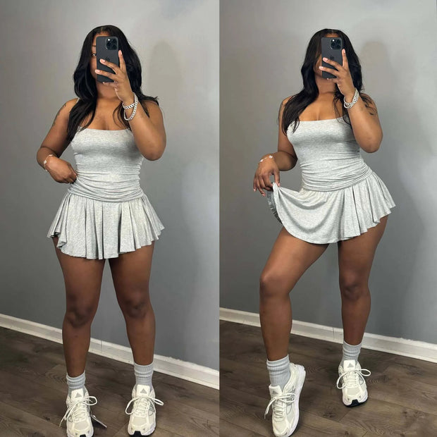 Mini Elegant Luxury Pleated Dress