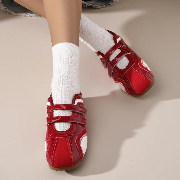 Women's Mary Jane Flats French Style Ballet Flats 2025 New Fall Comfortable Buckle Strap Casual Shoes Versatile Everyday Flats