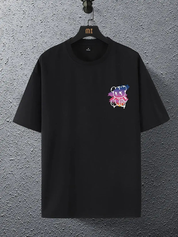 Cartoon Bear Sunset Tee