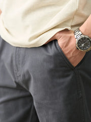 SIMWOOD Men’s 2025 Spring Regular Straight Dark Wash Chinos