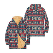 Cozy Christmas Fleece Pullover Hoodie Festive Snowman Reindeer Snowflake Long Sleeve Ugly Xmas Sweater Style Tops for Women Men