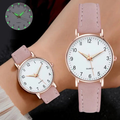 Women’s Luxury Leather Analog Quartz Watch