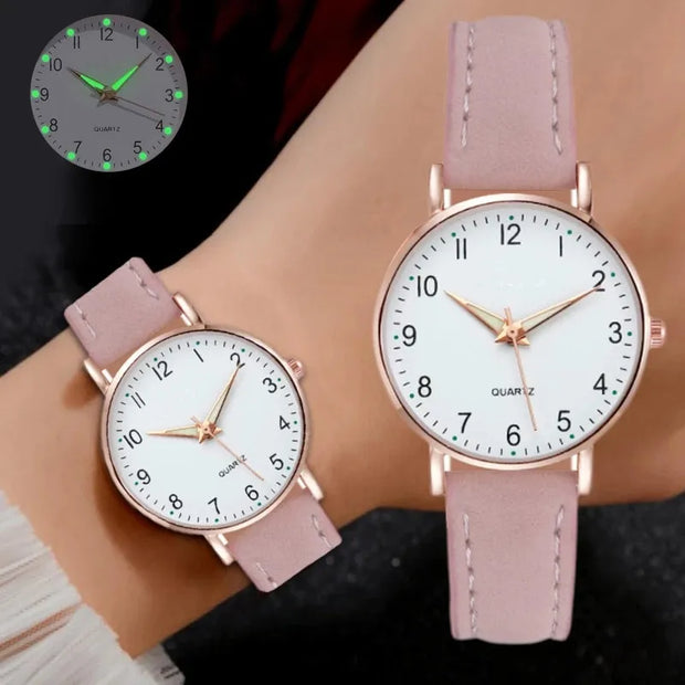 Women’s Luxury Leather Analog Quartz Watch