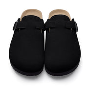 Summer Suede Clogs Slippers Women Clogs Slippers Outdoor Nonslip Beach Sandals UnisexCork Clogs Slippers With Adjustable Buckle