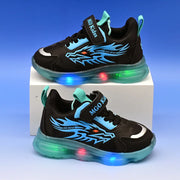 Fashion Girls' Sneaker 2025spring New Kids LED Light Shoes Anti Slip Boys Basketball Shoes Soft Soled Girls Casual Shoes Zapatos