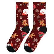 Colorful Christmas themed men's socks Harajuku color happy fun cute reindeer, gingerbread man socks Christmas gift